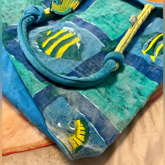 Sun n’ Sand EXTRA LARGE Beach and Pool Lined Seahorse Tote Bag - Picture 16 of 16